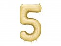 Ballon mylar Chiffre '5'- 86cm - or