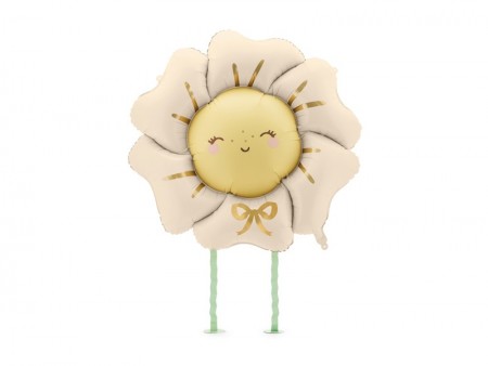 Ballon mylar Fleur - beige...
