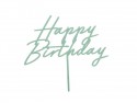Cake topper acrylique pour gâteau ''Happy Birthday''- vert