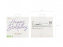 Cake topper acrylique pour gâteau ''Happy Birthday''- violet