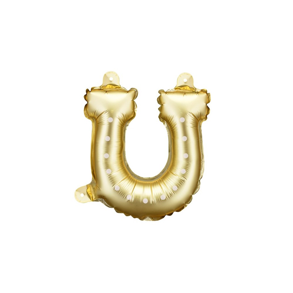 3 Ballons mylar fer à cheval pour guirlandes - or