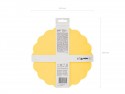 4 Assiettes en plastique ondulation - 22 cm - jaune