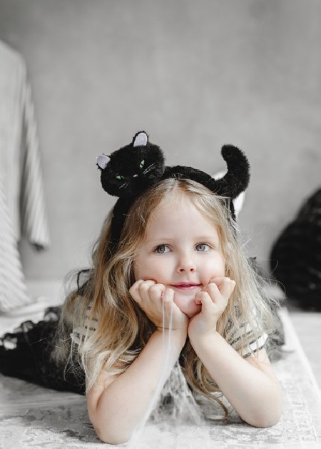 Serre-tête chat - noir