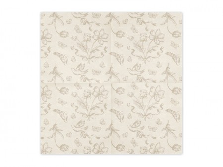 12 Serviettes Fleurs