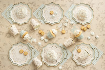 6 Assiettes Fleurs - 20 cm