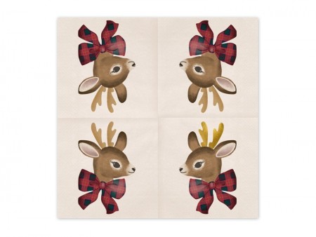 12 Serviettes Cerf