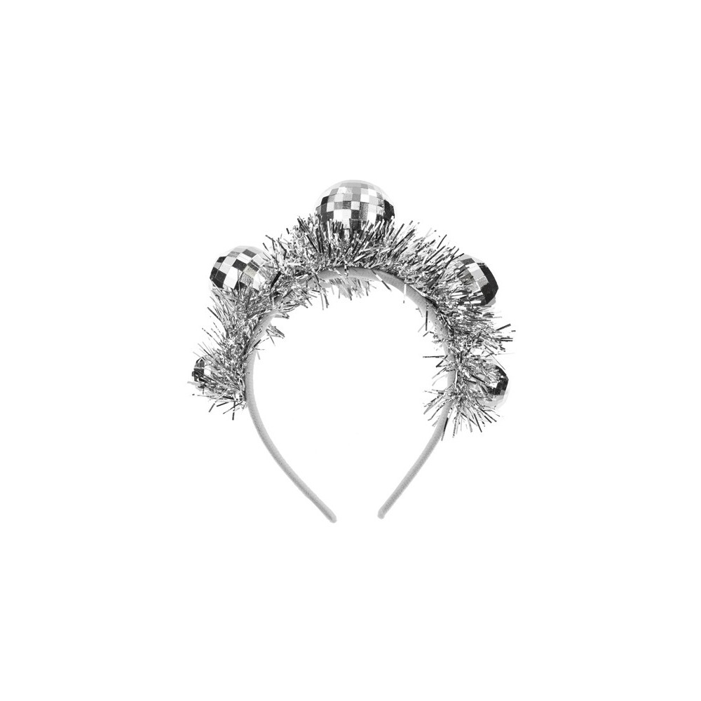 Serre-tête Boule Disco - argent