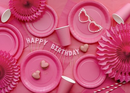 6 Gobelets en papier - rose...