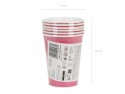 6 Gobelets en papier - rose foncé- 250ml