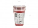 6 Gobelets en papier - rouge foncé- 250ml