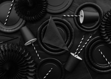 6 Gobelets en papier - noir...