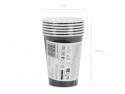 6 Gobelets en papier - noir - 250ml