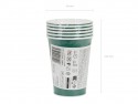 6 Gobelets en papier - vert foncé- 250ml