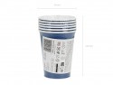 6 Gobelets en papier - bleu foncé- 250ml