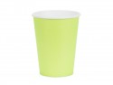 6 Gobelets en papier - vert clair - 250ml