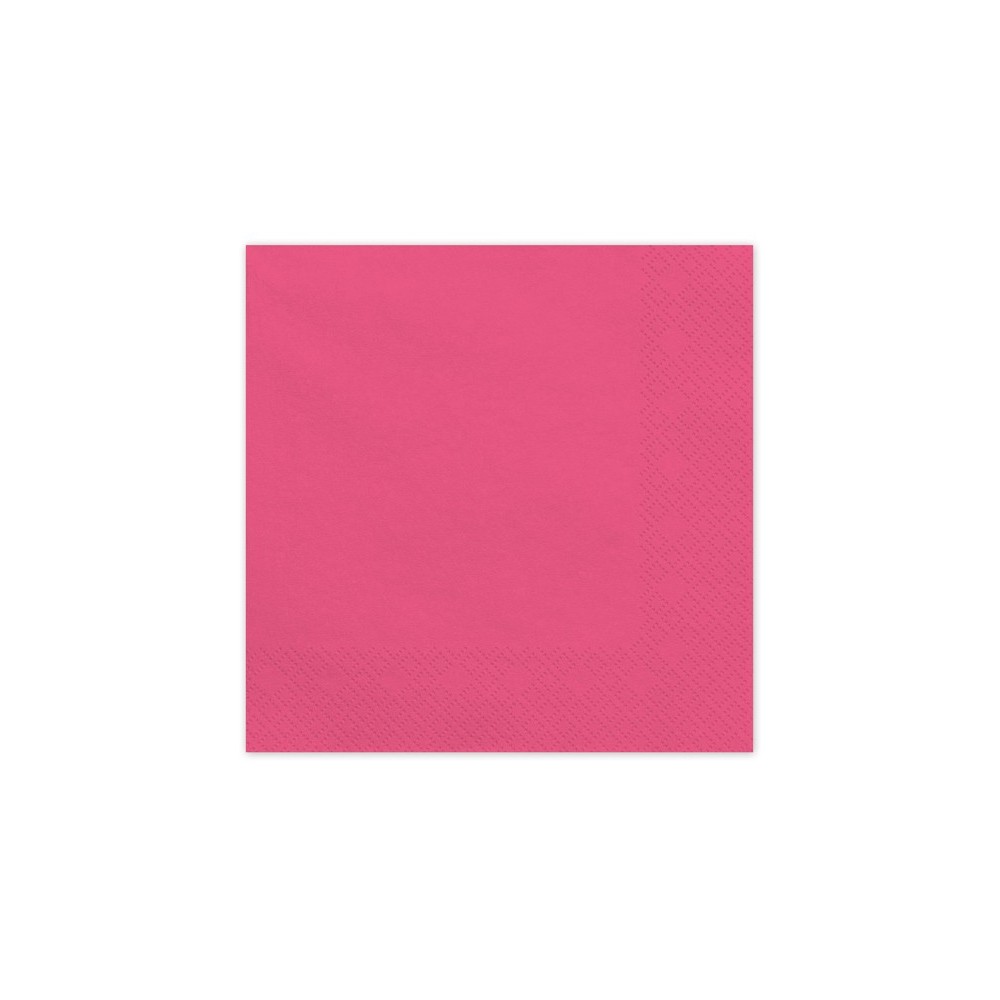 20 Serviettes en papier - rose foncé