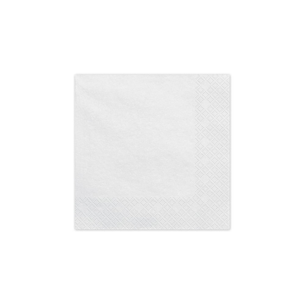 20 Serviettes en papier - blanc