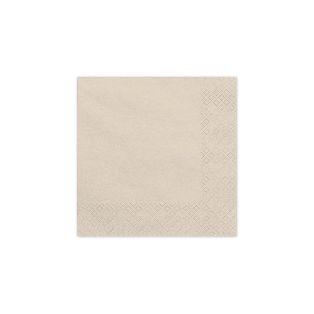 20 Serviettes en papier - beige