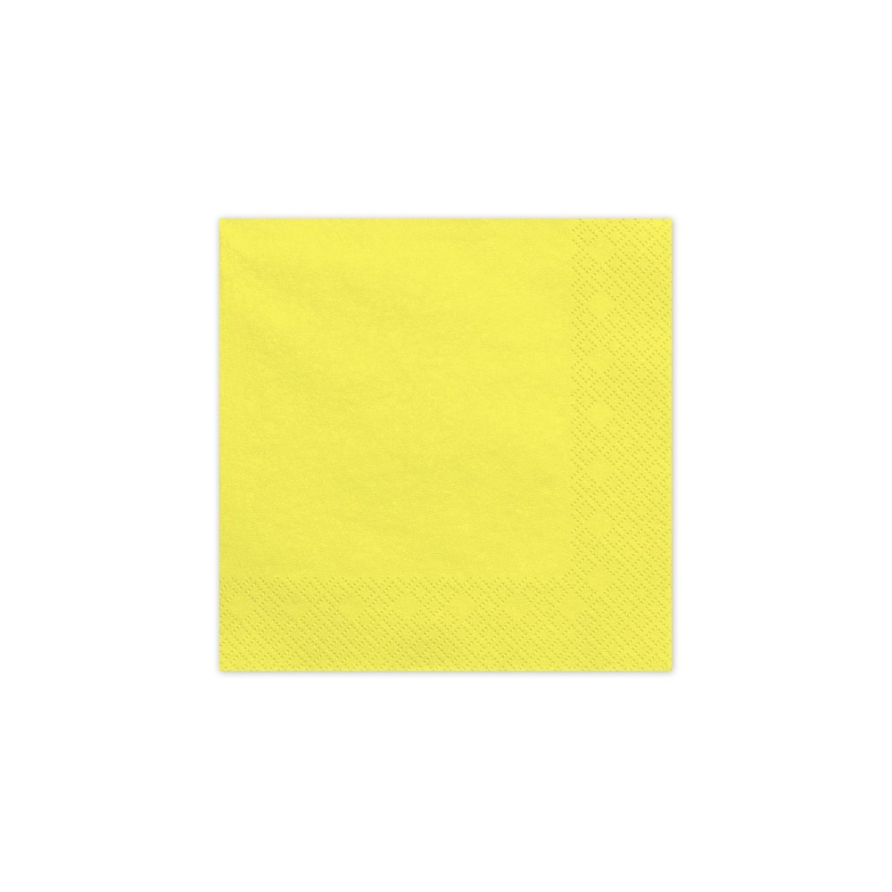 20 Serviettes en papier - jaune