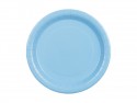 6 Assiettes en papier - bleu clair - 23 cm