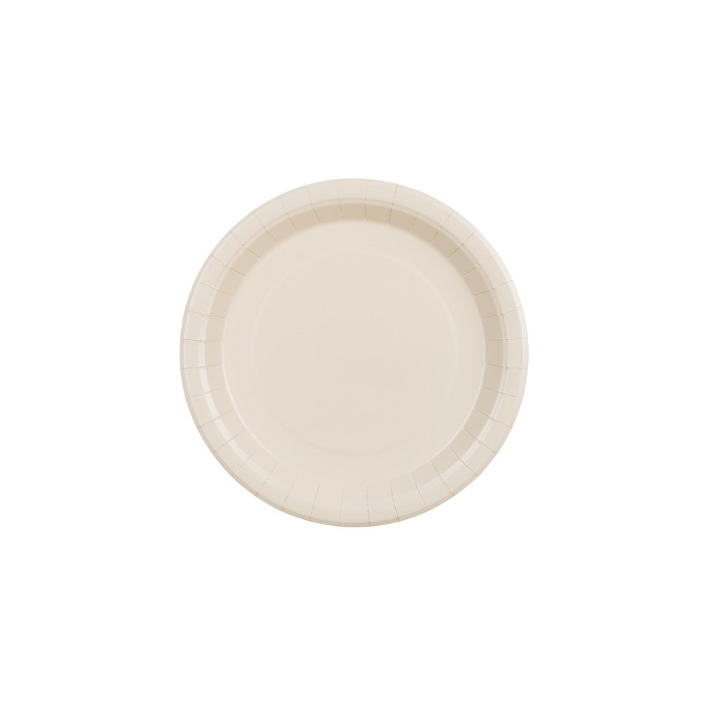 6 Assiettes en papier - beige - 23 cm