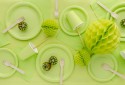 6 Assiettes en papier - vert clair - 23 cm