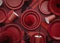 6 Assiettes en papier - rouge foncé- 18 cm