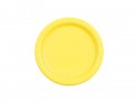 6 Assiettes en papier - jaune - 18 cm