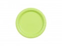 6 Assiettes en papier - vert clair - 18 cm