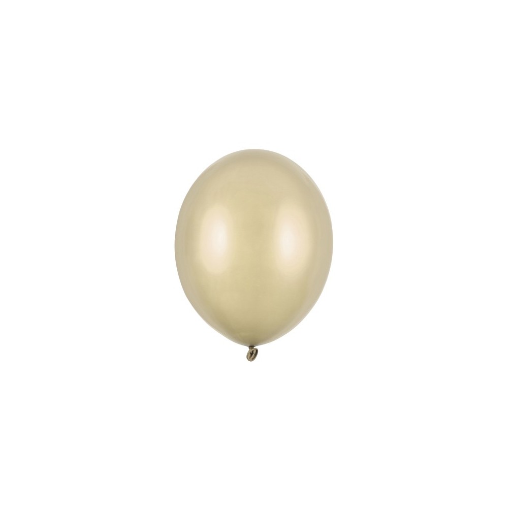 100 Ballons Strong 23 cm - or froid Metallic
