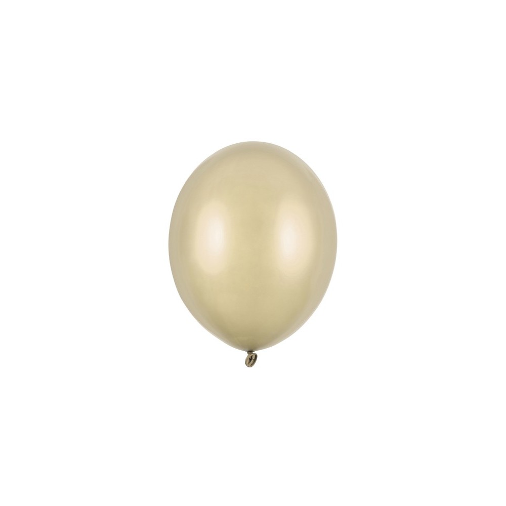 10 Ballons Strong 27 cm - or froid Metallic