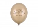 6 Ballons 30 cm - Happy Birthday - Metallic Cold Gold