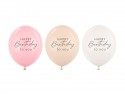 50 Ballons 30 cm - Happy Birthday - mix rose