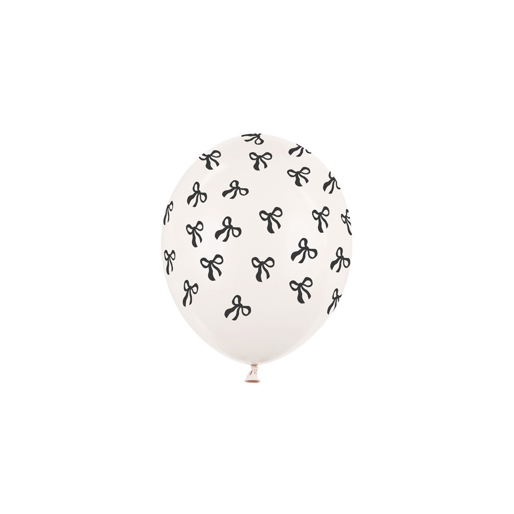 6 Ballons 30 cm - Nœuds - Pastel Off -white