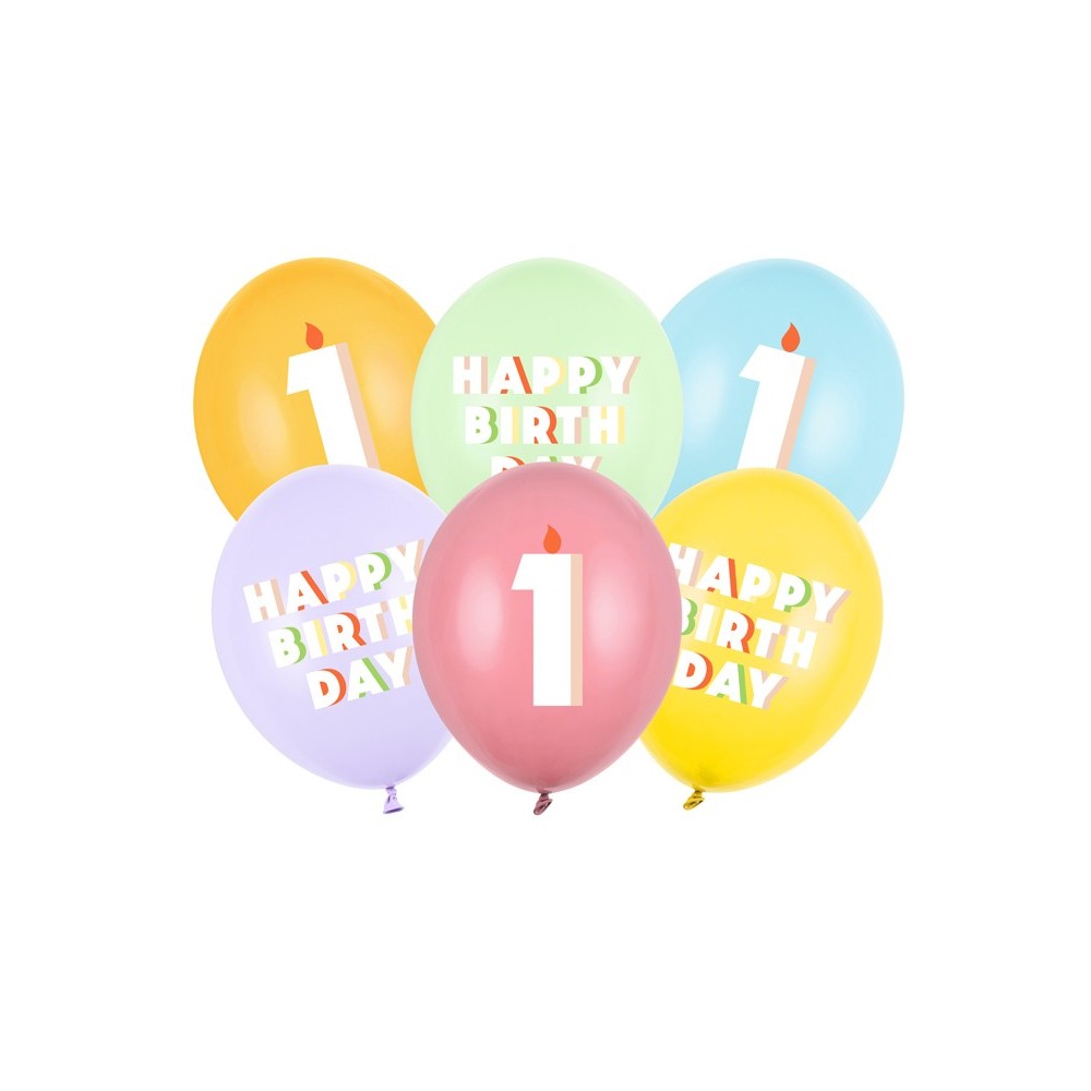 6 Ballons 30 cm - 1- mix