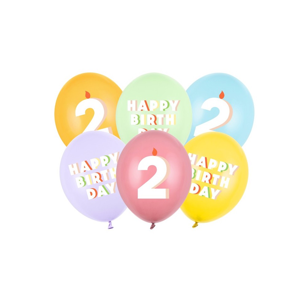 6 Ballons 30 cm - 2- mix