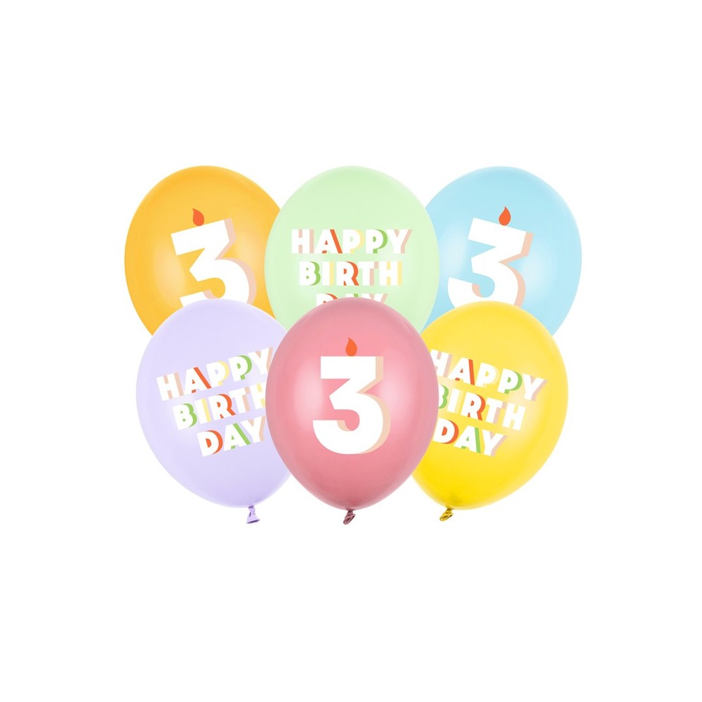 6 Ballons 30 cm - 3- mix
