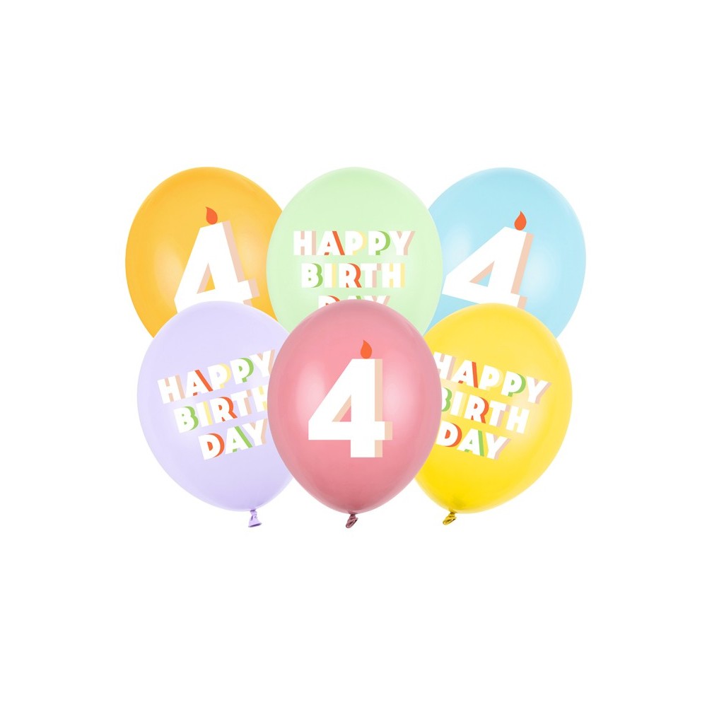 6 Ballons 30 cm - 4- mix
