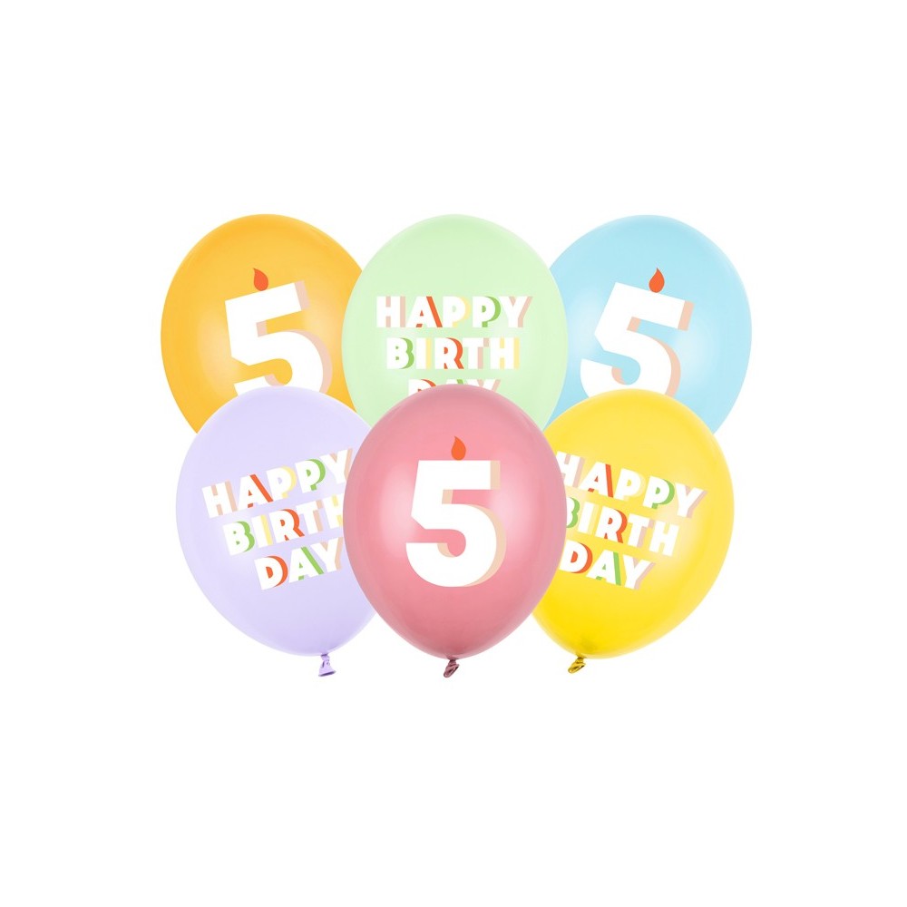 6 Ballons 30 cm - 5- mix