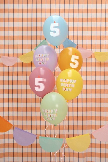 6 Ballons 30 cm - 5- mix