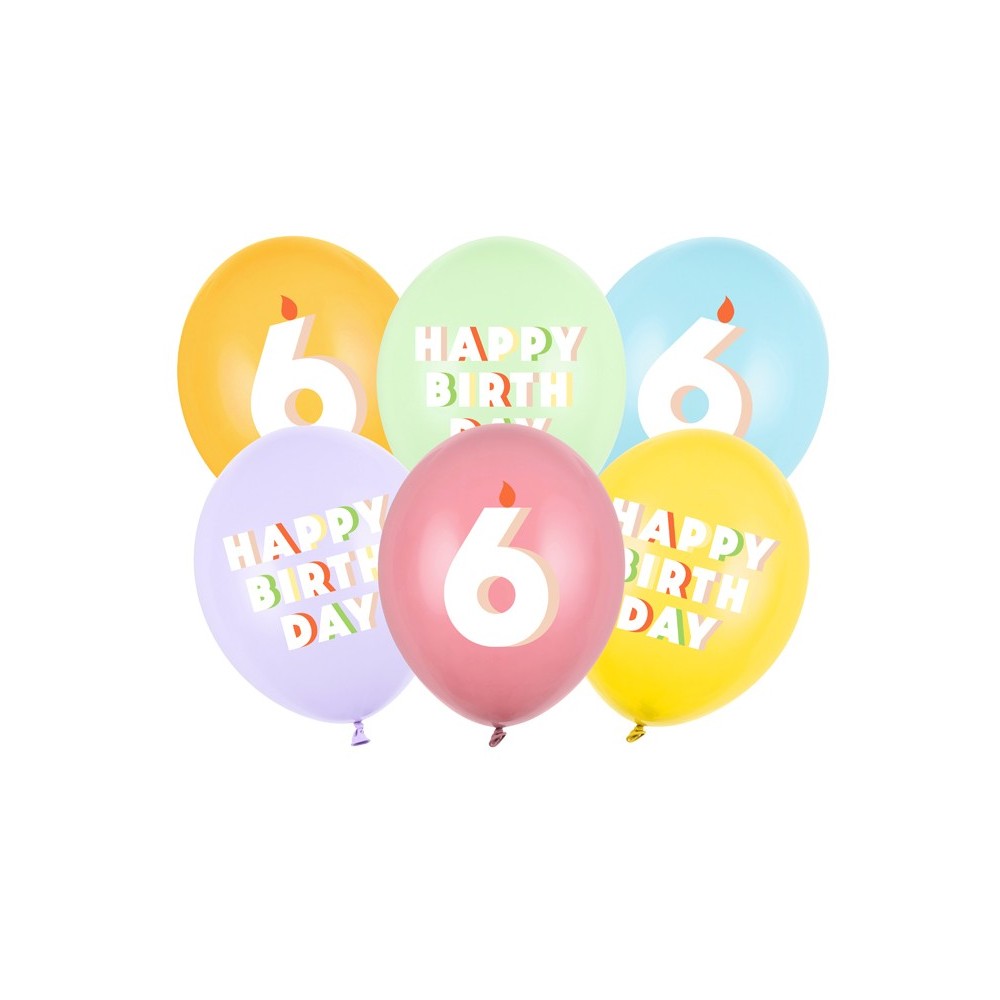 6 Ballons 30 cm - 6- mix