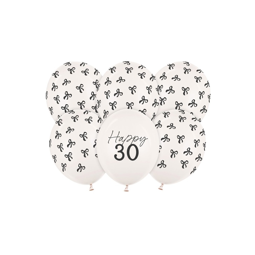 6 Ballons 30 cm - 30- Pastel Off -white