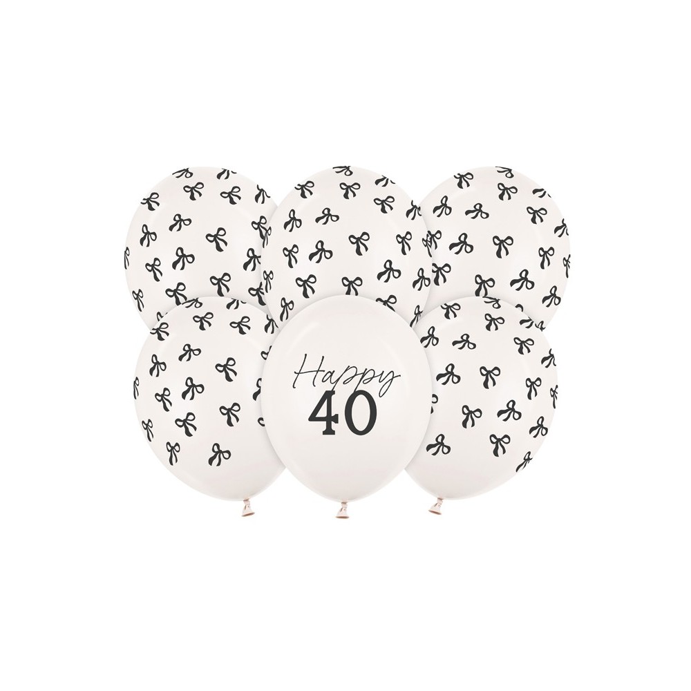 6 Ballons 30 cm - 40- Pastel Off -white