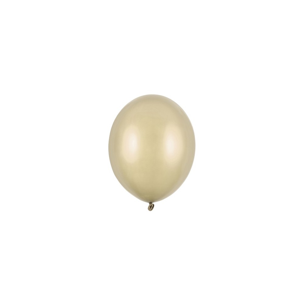 100 Ballons Strong 12 cm - or froid Metallic
