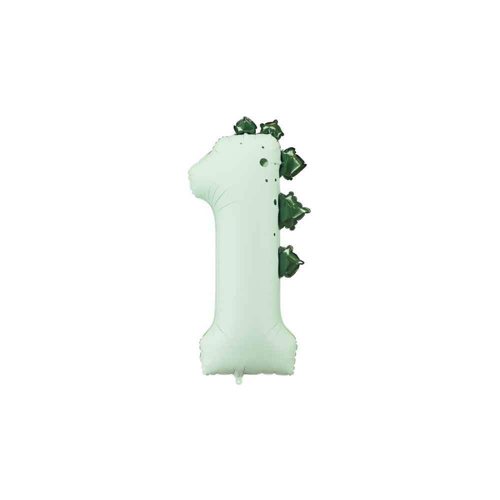 Ballon mylar Chiffre ''1'' Dinosaure - 92 cm