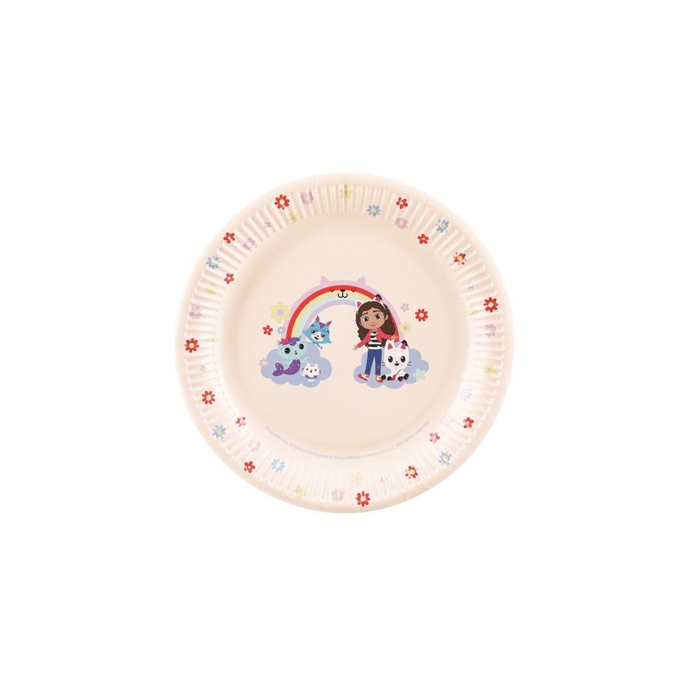 6 Assiettes en papier "Gabby et la maison magique"  - 23 cm