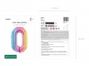 Ballon mylar chiffre ''0''- 86 cm - arc-en-ciel pastel