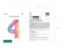 Ballon mylar chiffre ''4''- 86 cm - arc-en-ciel pastel