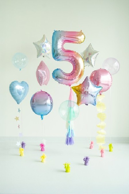 Ballon mylar chiffre ''5''-...