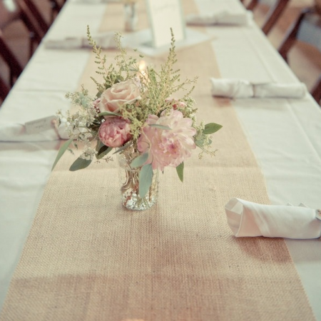 5 m chemin de table jute - 28 cm